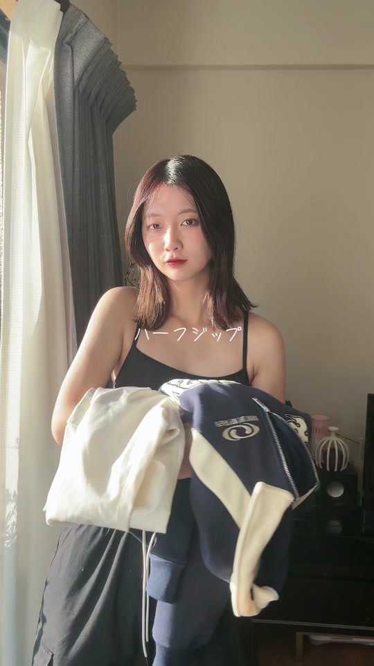 ハーフジップ💙