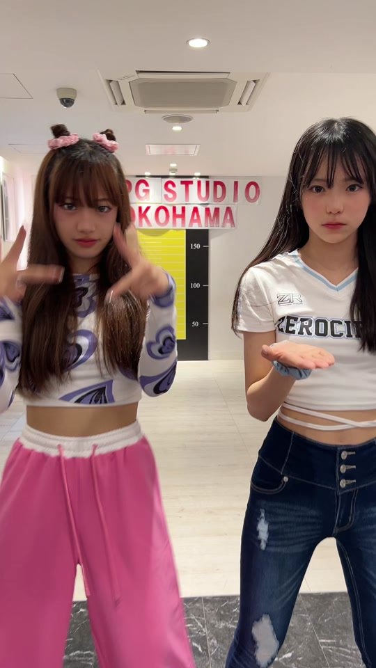 2人でこれやってみた😘💛#ミナミ #expg #08 #高1 #expg横浜校