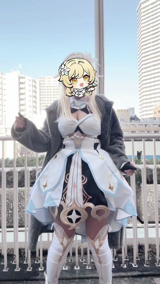 寒いから上着羽織ってたദ്ദി ˃ ᵕ ˂ ) #genshinimpact #lumine #luminegenshinimpact #原神 #蛍コスプレ #cosplay
