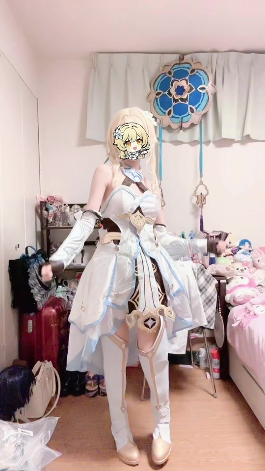 横詰めたら太ってるみたいになった🥲ちがう、もん、🥲他見て🥲#cosplay #コスプレ #蛍 #lumine #原神コスプレ