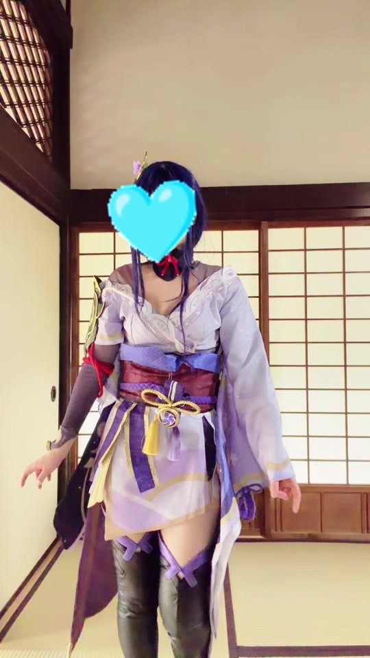 下書き投下！おひさ雷電 #原神コスプレ #genshinimpact #raidenshogun #raiden #雷電将軍